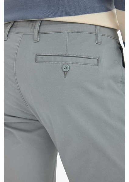 Regular Fit Normal Kesim Cepli Düz Paça Chino Pantolon D7349AX25AU