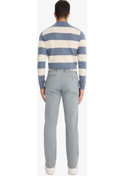 Regular Fit Normal Kesim Cepli Düz Paça Chino Pantolon D7349AX25AU