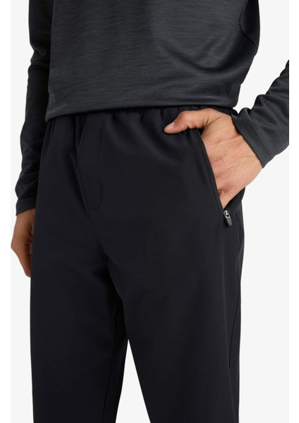 Fit Slim Fit Dar Kesim Fermuar Cepli Dokuma Sporcu Jogger Eşofman Altı F1288AX25AU