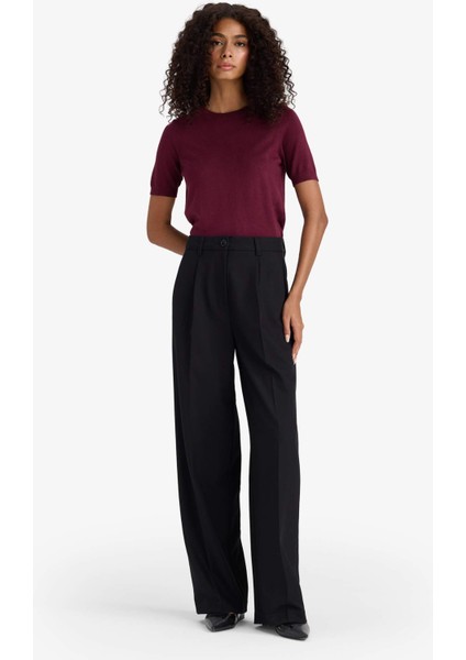 Regular Fit Bisiklet Yaka Kısa Kollu Triko Kazak D6272AX25AU