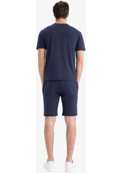 Regular Fit Pijama Takımı Baskılı Kısa Kollu Üst Şort E7150AX25SM