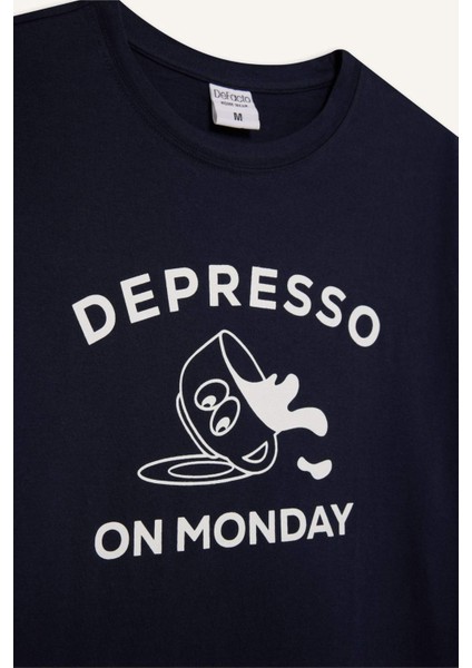 Regular Fit Pijama Takımı Baskılı Kısa Kollu Üst Şort E7150AX25SM