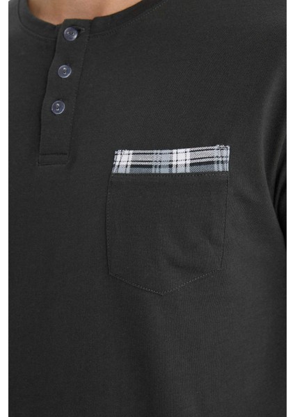 Pijama Takımı Regular Fit Kısa Kollu Üst Kareli Şort E7146AX25SM