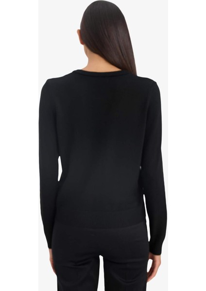 Regular Fit Bisiklet Yaka Basic Düz Düğmeli Triko Hırka D6282AX25AU