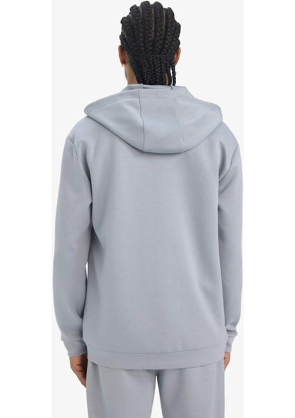 Fit Standart Fit Kapüşonlu Skuba Dalgıç Kumaş Yumuşak Tuşe Fermuarlı Hırka E9336AX25AU