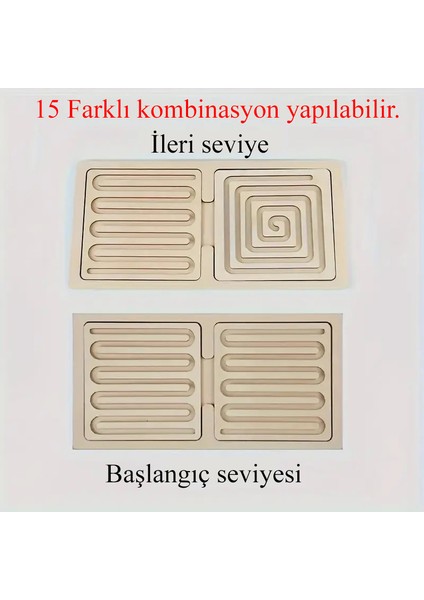 3-6 Yaş Arası Çocuklar Için Sağ ve Sol Beyin Gelişimini Teşvik Eden 10 Parça Ahşap Bulmaca, Oyuncak. fiyatları