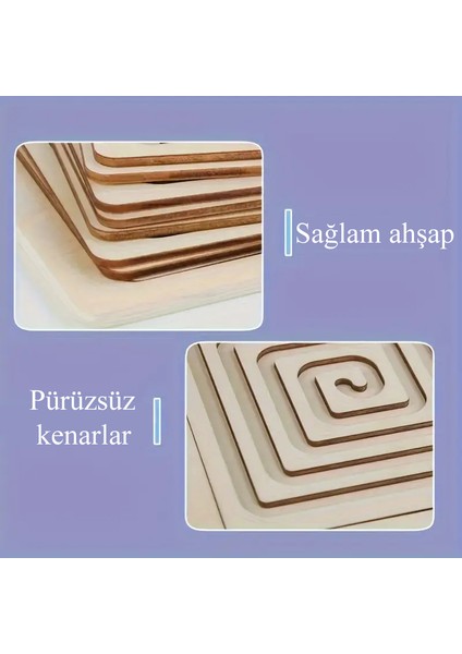 3-6 Yaş Arası Çocuklar Için Sağ ve Sol Beyin Gelişimini Teşvik Eden 10 Parça Ahşap Bulmaca, Oyuncak. fırsatları