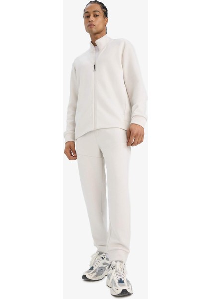 Fit Standart Fit Dik Yaka Skuba Dalgıç Kumaş Fermuarlı Hırka E9337AX25AU