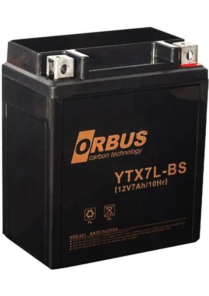 12 V 7 Amper Elektrikli Karbon Bisiklet Aküsü YTX7L-BS