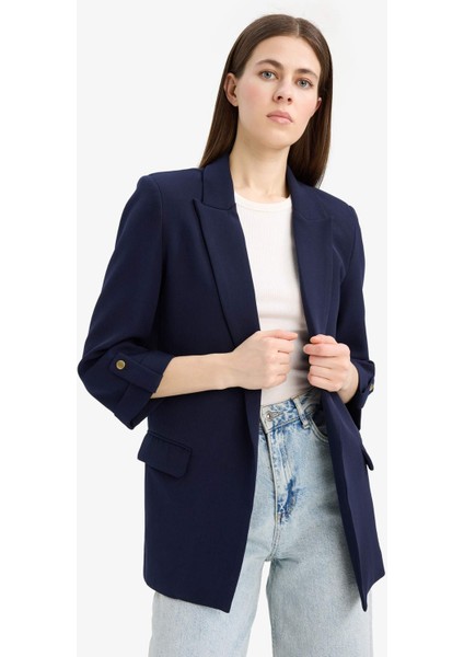 Regular Fit Ceket Yaka Basic Düz Blazer Ceket C3215AX25SP