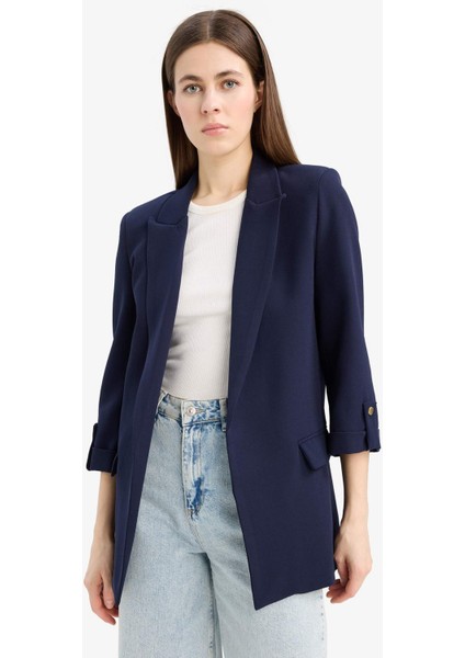 Regular Fit Ceket Yaka Basic Düz Blazer Ceket C3215AX25SP