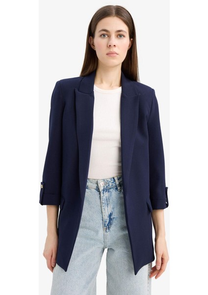 Regular Fit Ceket Yaka Basic Düz Blazer Ceket C3215AX25SP