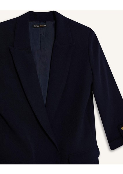 Regular Fit Ceket Yaka Basic Düz Blazer Ceket C3215AX25SP