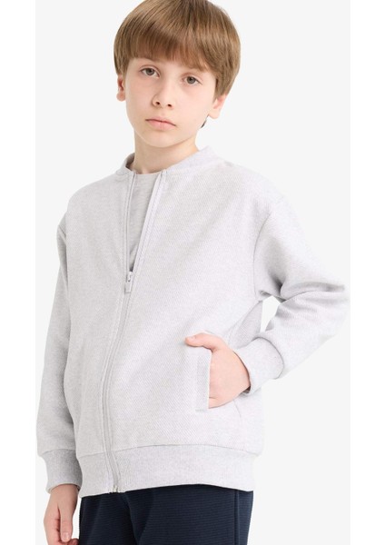 Erkek Çocuk Kolej Yaka Bomber Okul Hırkası D2803A825AU