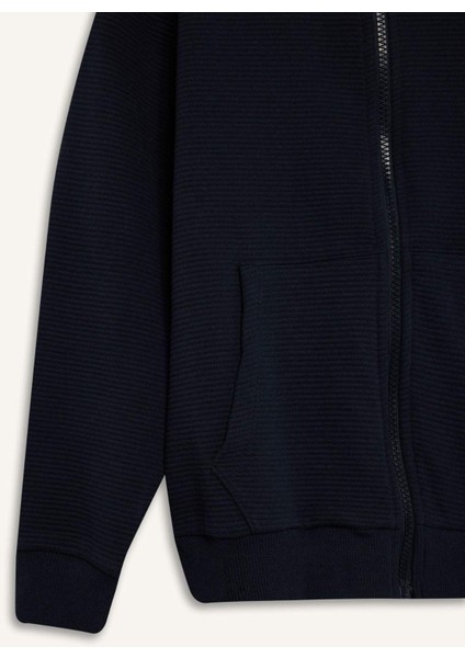 Erkek Çocuk Kapüşonlu Okul Fermuarlı Sweatshirt X5844A625AU