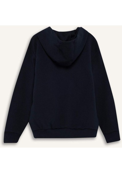 Erkek Çocuk Kapüşonlu Okul Fermuarlı Sweatshirt X5844A625AU