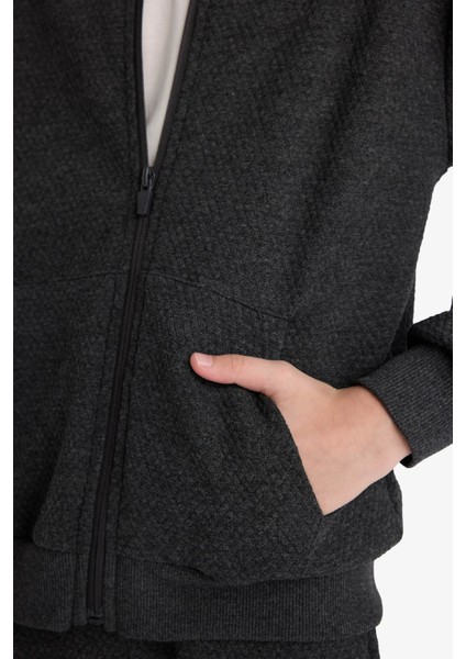 Erkek Çocuk Kapüşonlu Okul Fermuarlı Sweatshirt E9397A825AU