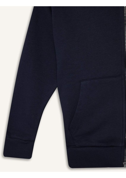 Erkek Çocuk Basic Düz Kapüşonlu Fermuarlı Sweatshirt E9575A825AU