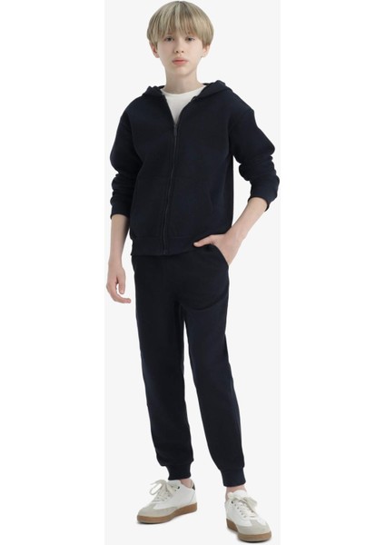 Erkek Çocuk Kapüşonlu Okul Fermuarlı Sweatshirt X5844A625AU