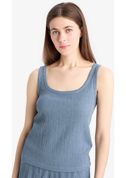 Regular Fit 2'li Takım Bürümcük Atlet Şort F1487AX25SM