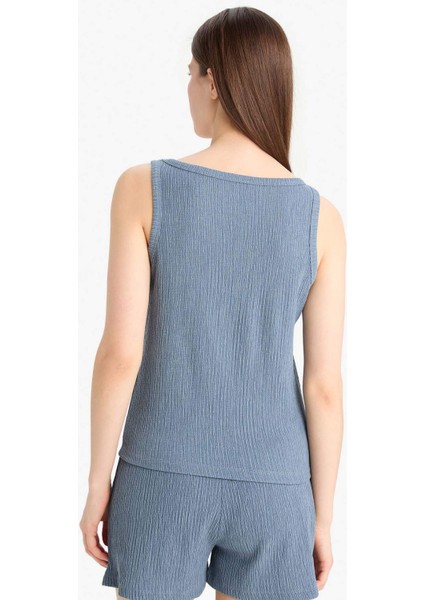 Regular Fit 2'li Takım Bürümcük Atlet Şort F1487AX25SM