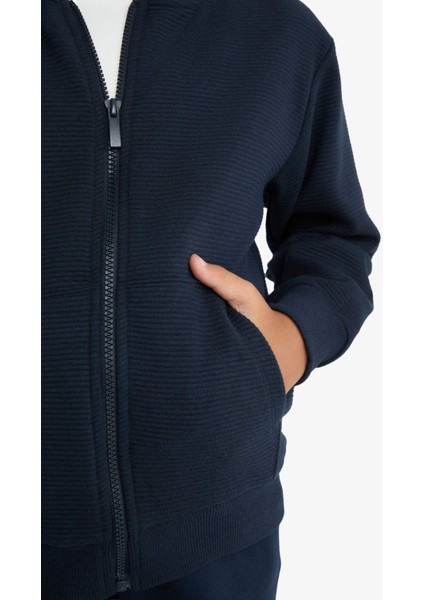 Erkek Çocuk Kapüşonlu Okul Fermuarlı Sweatshirt T7468A625AU