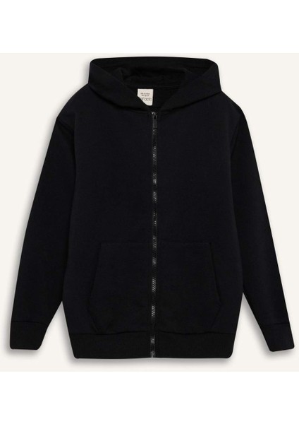 Erkek Çocuk Kapüşonlu Okul Fermuarlı Sweatshirt T7468A625AU