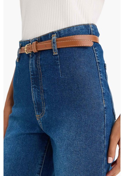 Culotte Yüksek Bel Bilek Boy Jean Pantolon E9159AX25AU