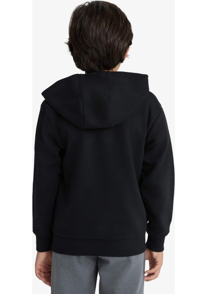 Erkek Çocuk Kapüşonlu Okul Fermuarlı Sweatshirt T7468A625AU