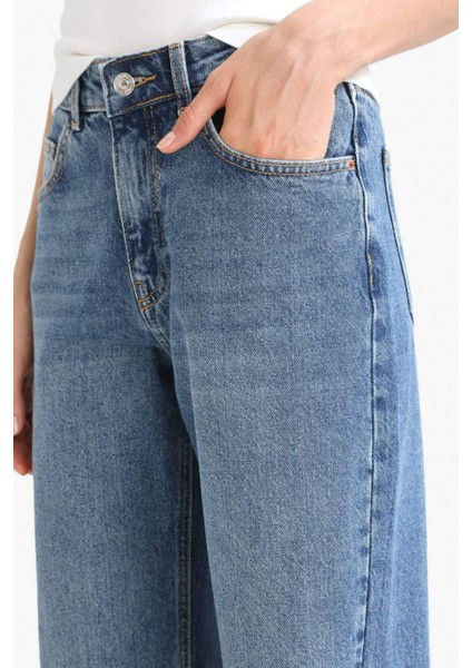 Straight Wide Yüksek Bel Düz Paça Uzun Jean Pantolon E9130AX25AU