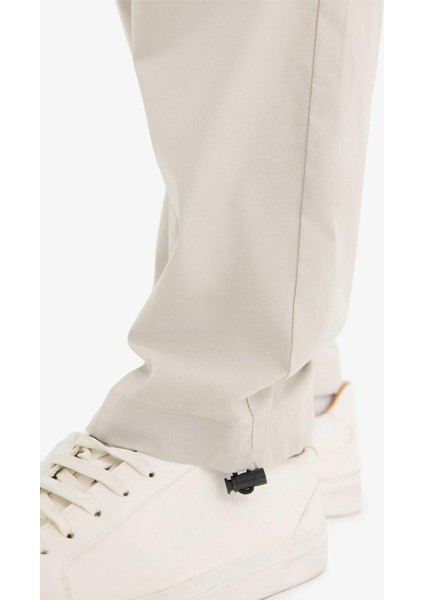 %100 Pamuk Wide Leg Beli Bağcıklı Lastikli Paraşüt Jogger Pantolon E8729AX25AU