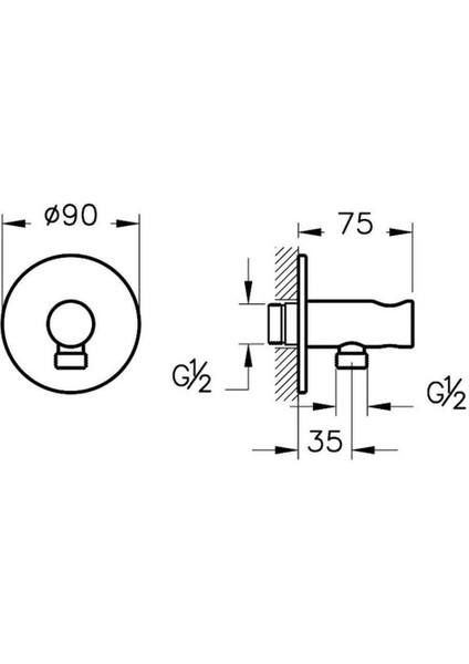 Gümüş Renkli Ankastre El Duşu Çıkışı, Şık ve Dayanıklı Tasarım fiyatları