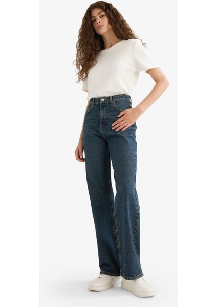 90's Wide Leg Yüksek Bel Düz Paça Uzun Jean Pantolon E9122AX25AU