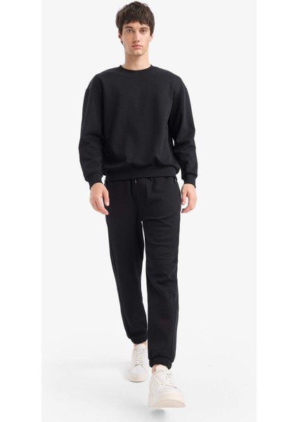 Slim Fit Dar Kesim Fermuar Cepli Pike Eşofman Altı D5258AX25AU