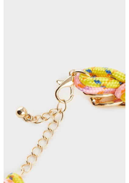Kadın Renkli İpli Gold Bileklik F1120AXNS