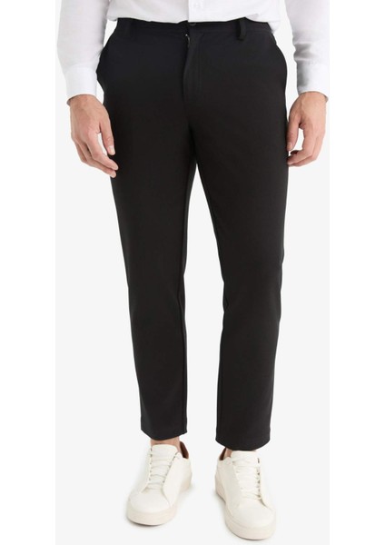 Tailored Fit Düz Paça Her Yöne Esneyen Yumuşak Tuşe Cepli Pantolon C7508AX25AU