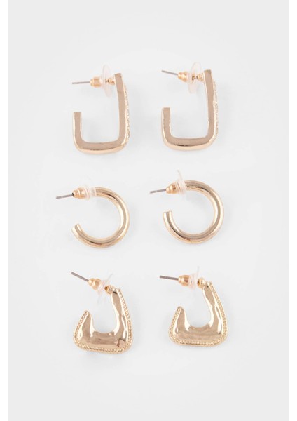 Kadın 3'lü Gold Küpe F1396AXNS