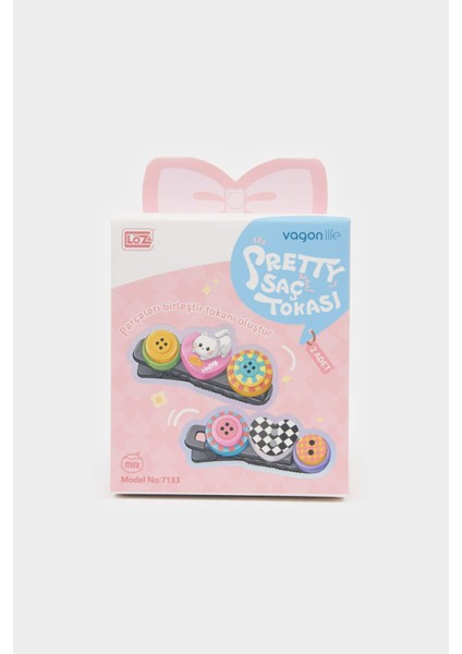 Kız Çocuk 2'li Kalpli Saç Tokası F1676A8NS