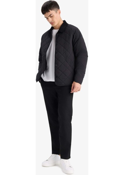 Regular Fit Gömlek Yaka Çıtçıtlı Kapitoneli İç Cepli Mont F0956AX25AU