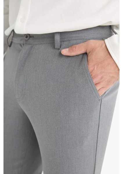 Tailored Fit Düz Paça Her Yöne Esneyen Yumuşak Tuşe Cepli Pantolon C7508AX25AU
