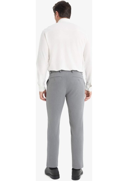 Tailored Fit Düz Paça Her Yöne Esneyen Yumuşak Tuşe Cepli Pantolon C7508AX25AU