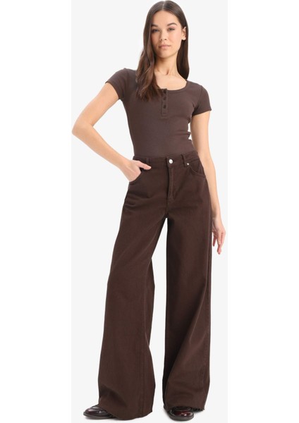 Yuvarlak Yaka Fitilli Kaşkorse Kısa Kollu Çıtçıtlı Body F1755AX25SM