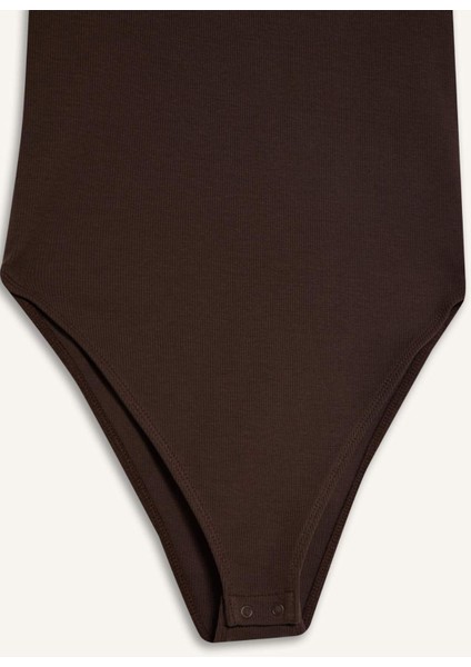 Yuvarlak Yaka Fitilli Kaşkorse Kısa Kollu Çıtçıtlı Body F1755AX25SM