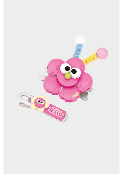 Kız Çocuk 2'li Pembe Çiçekli Saç Tokası F1681A8NS