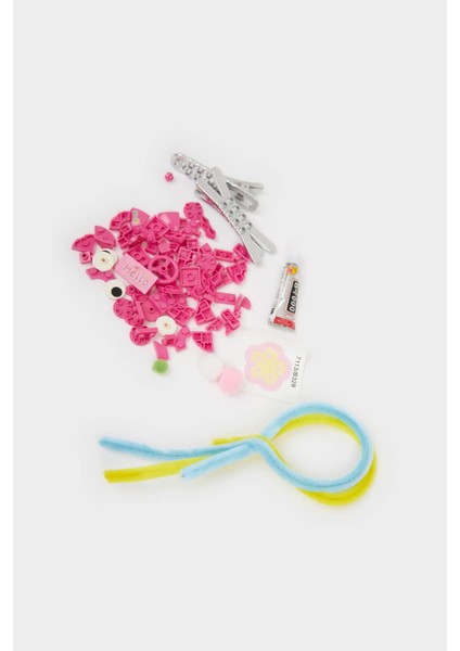 Kız Çocuk 2'li Pembe Çiçekli Saç Tokası F1681A8NS