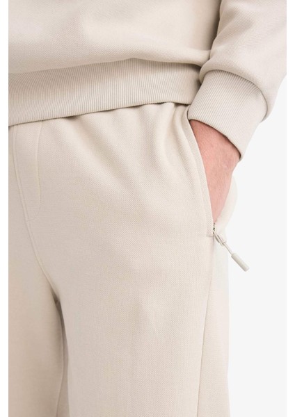 Slim Fit Dar Kesim Fermuar Cepli Pike Eşofman Altı D5258AX25AU