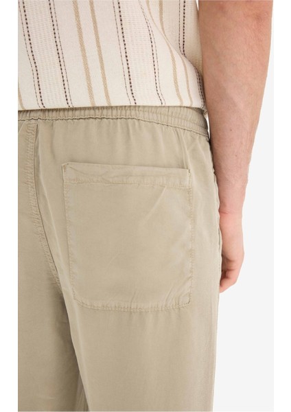 Bol Rahat Kesim Wide Leg Üç Cepli Geniş Paça Yazlık Tensel Pantolon F1162AX25SM