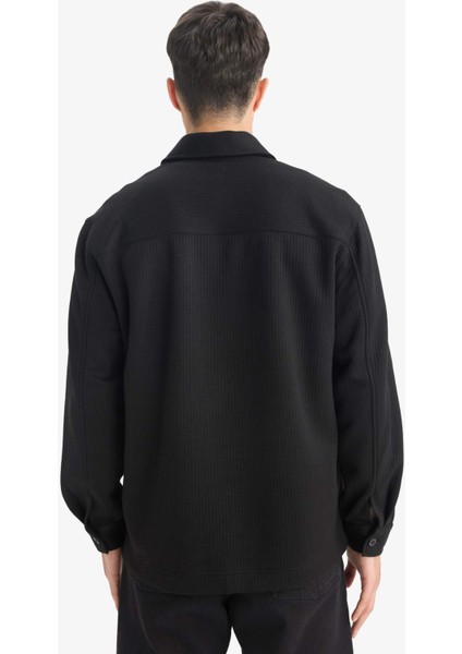 Regular Fit Dokuma Uzun Kollu Gömlek E9203AX25AU