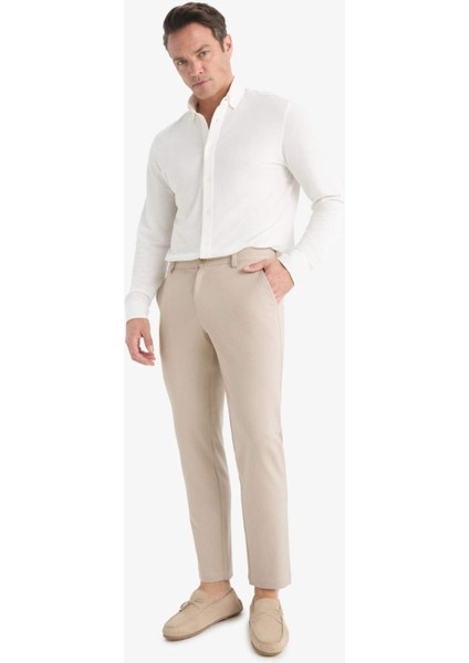 Tailored Fit Düz Paça Her Yöne Esneyen Yumuşak Tuşe Cepli Pantolon C7508AX25AU