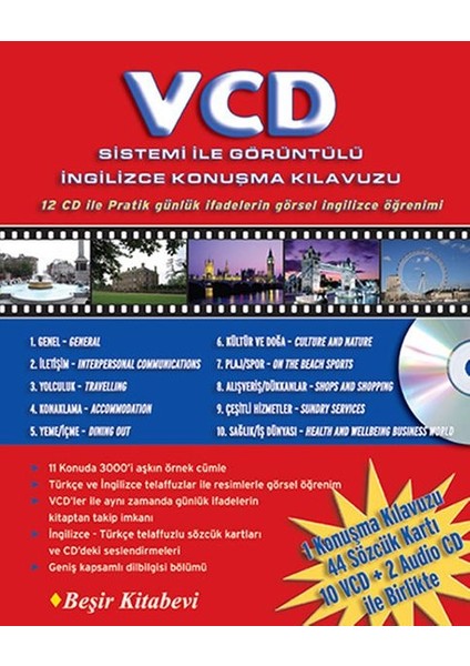 VCD Sistemi ile Görüntülü Ingilizce Konuşma Kılavuzu (12 CD Ile)